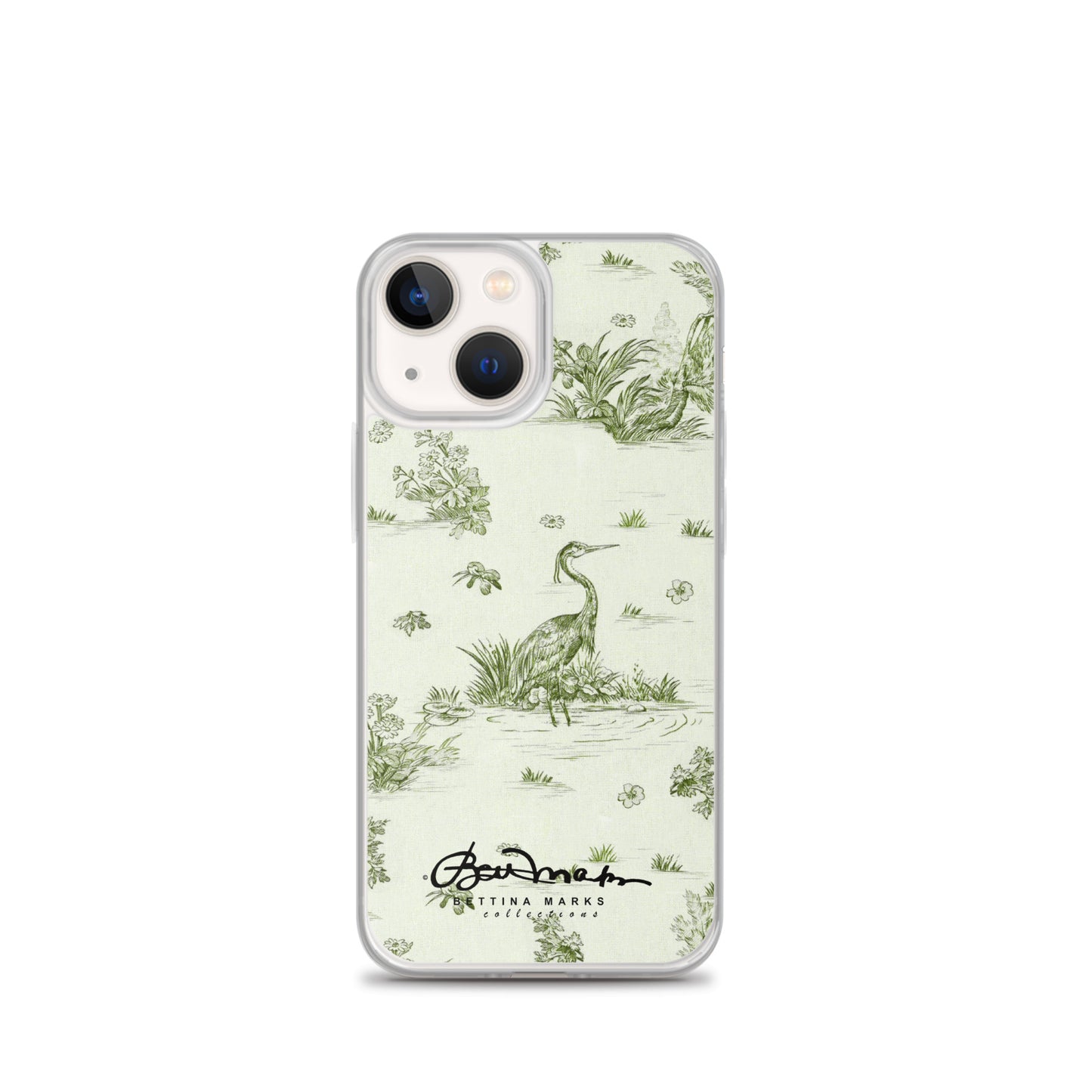 Toiles de Jouy tree Hugging Forest Green iPhone Case