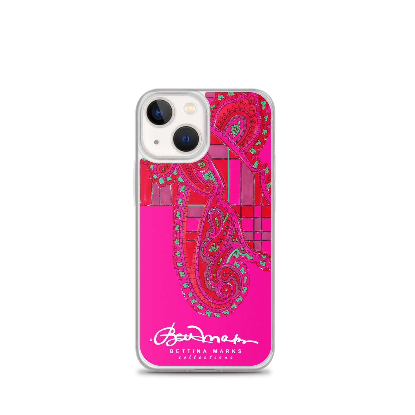 Pink Paisley Plaid Iphone Clear Case