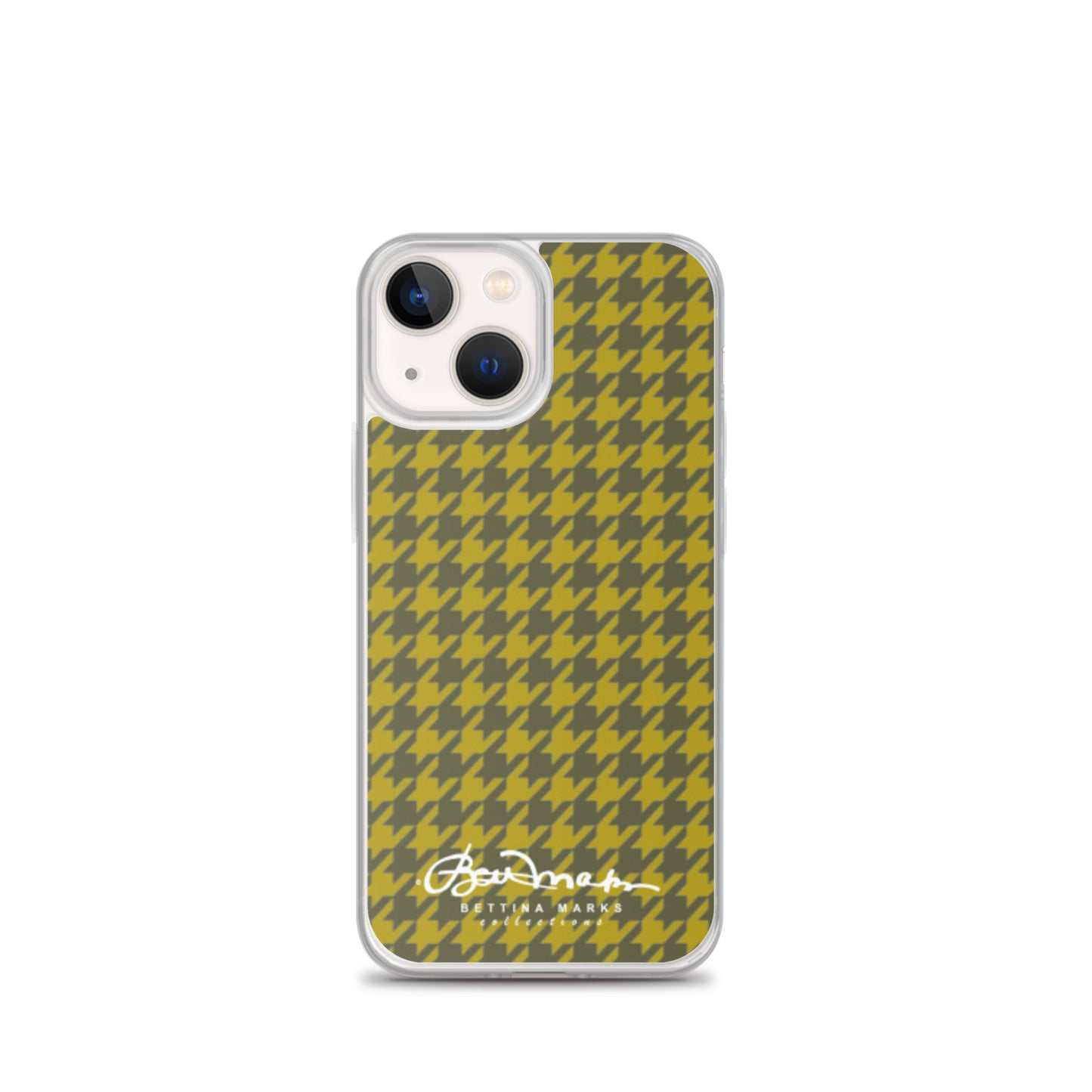 Olive Houndsooth Iphone 15 Pro Clear Case for iPhone®