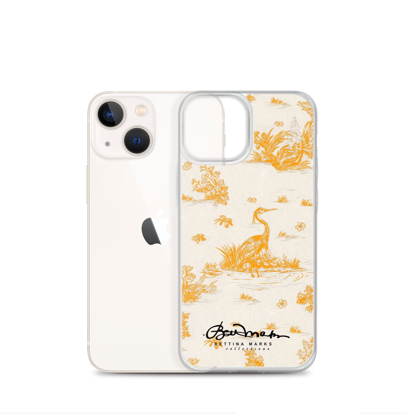 Toiles de Jouy Sacral Orange iPhone Case