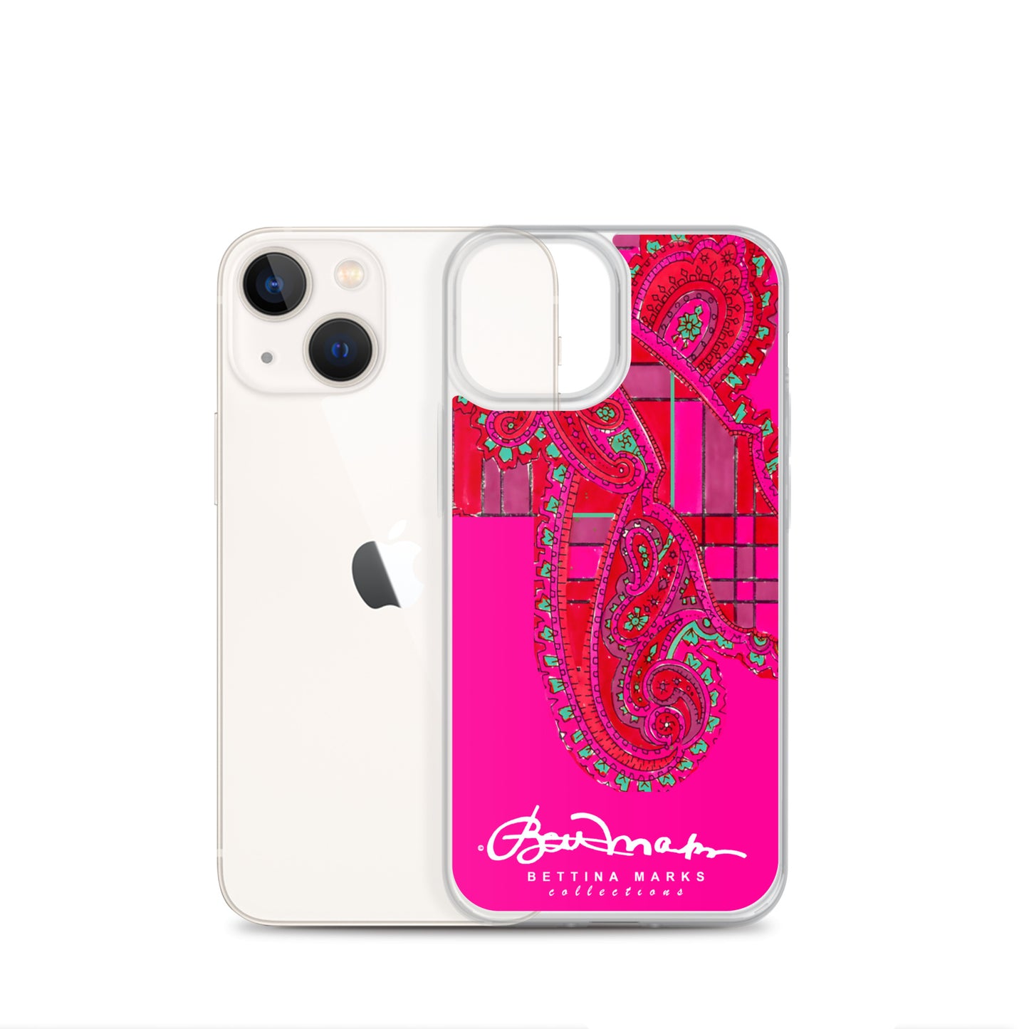 Pink Paisley Plaid Iphone Clear Case