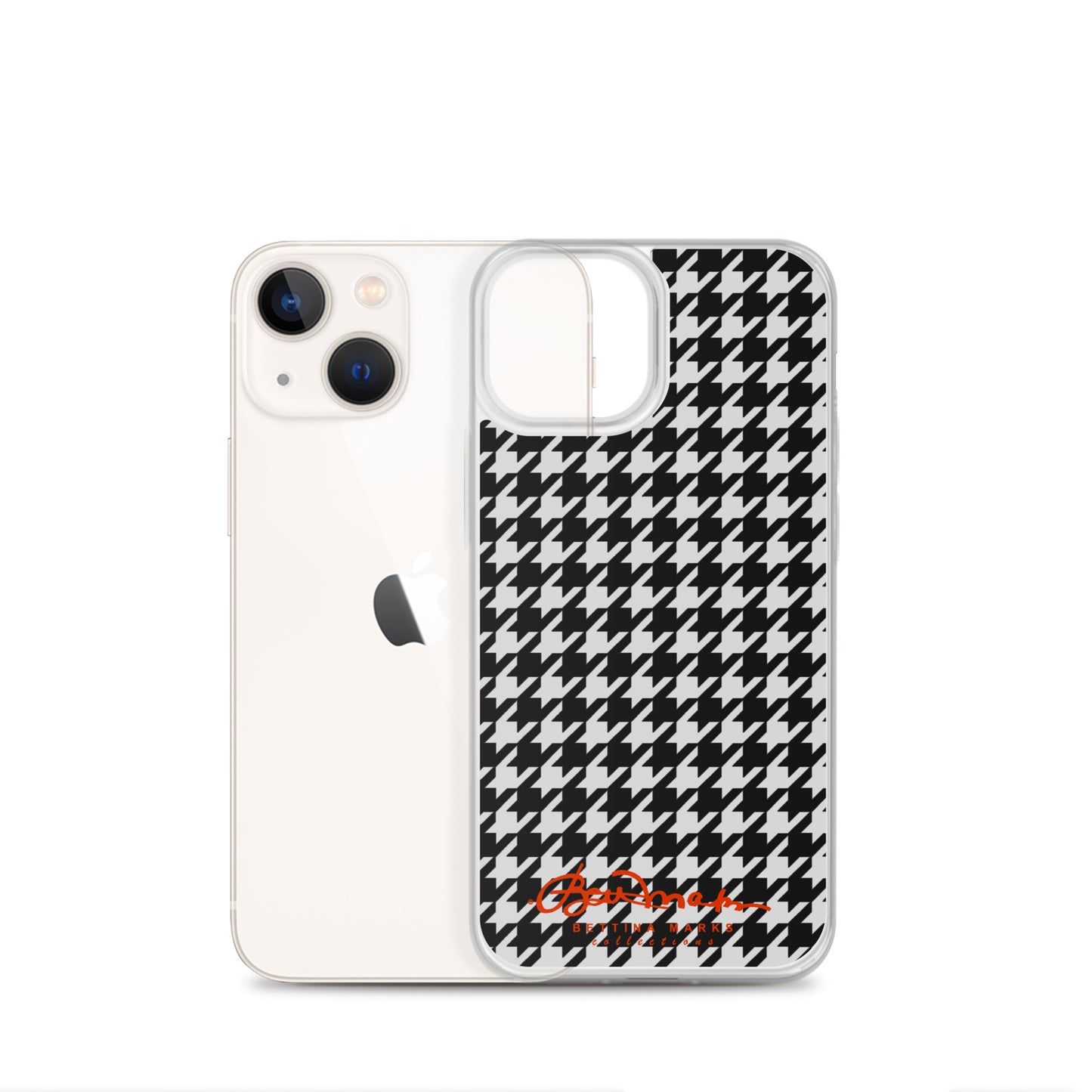 Black & White Houndstooth Clear Case for iPhone®
