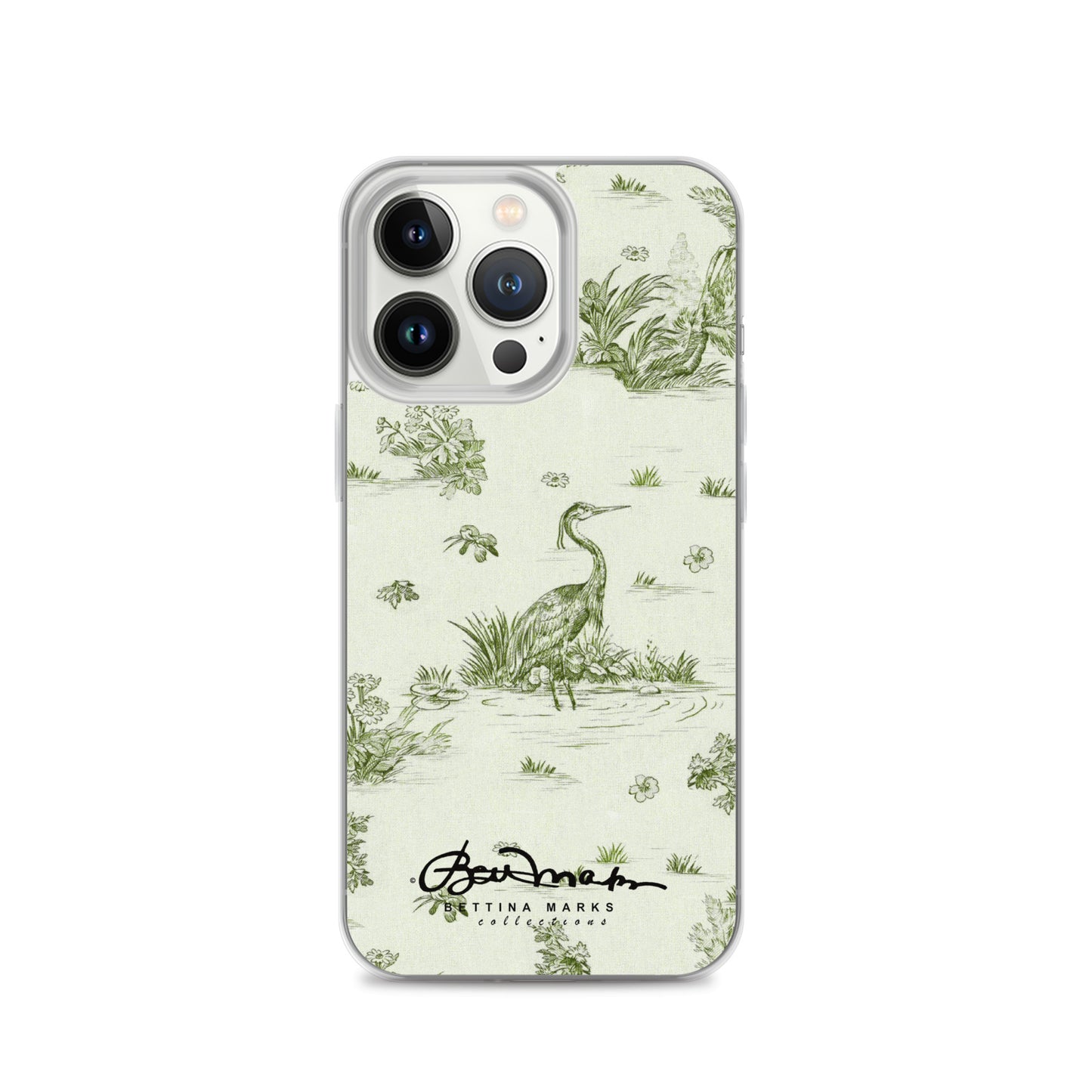 Toiles de Jouy tree Hugging Forest Green iPhone Case