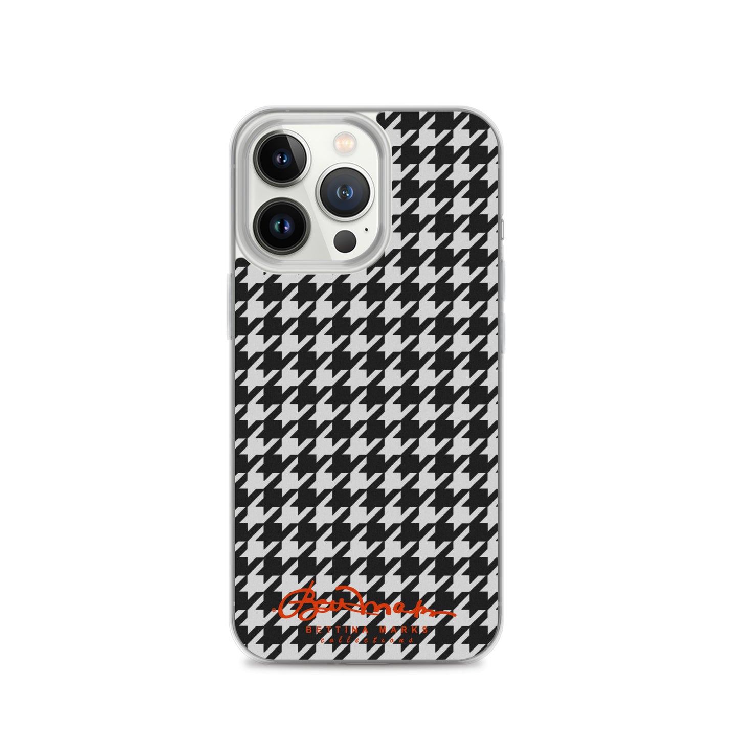 Black & White Houndstooth Clear Case for iPhone®