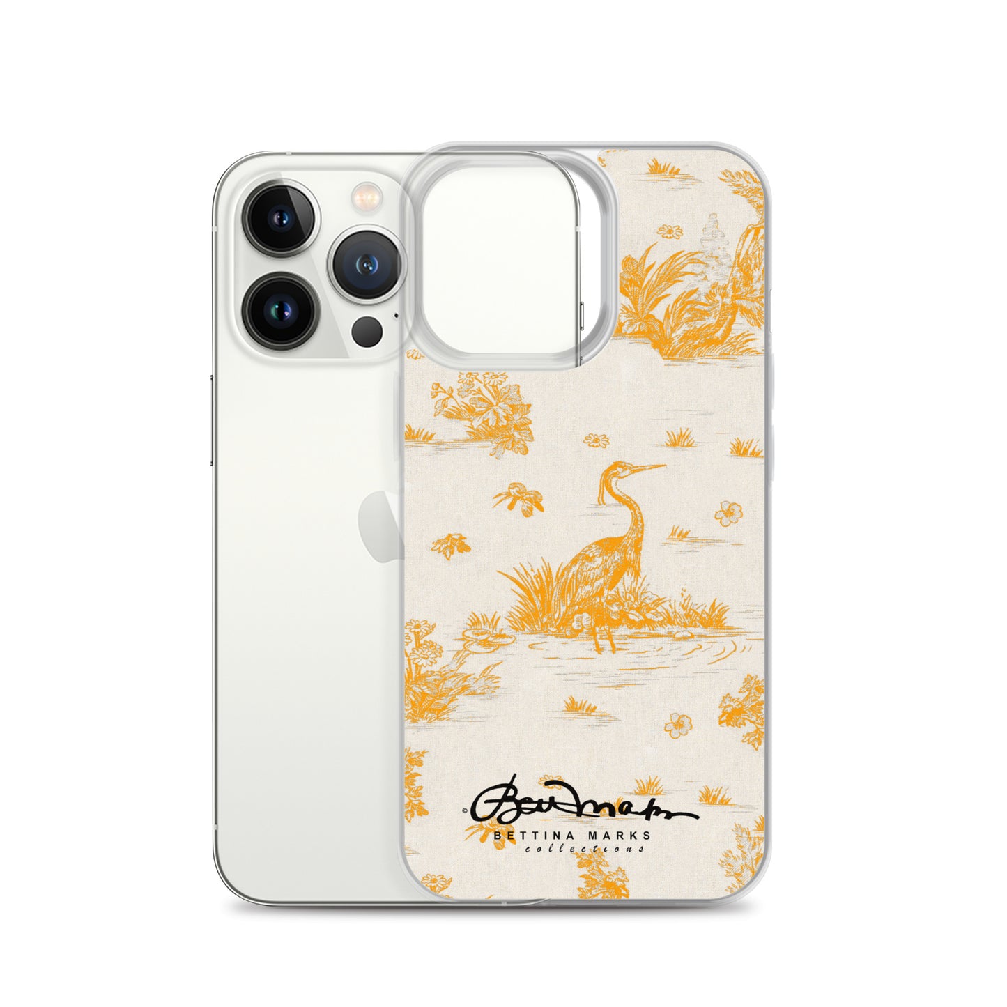 Toiles de Jouy Sacral Orange iPhone Case