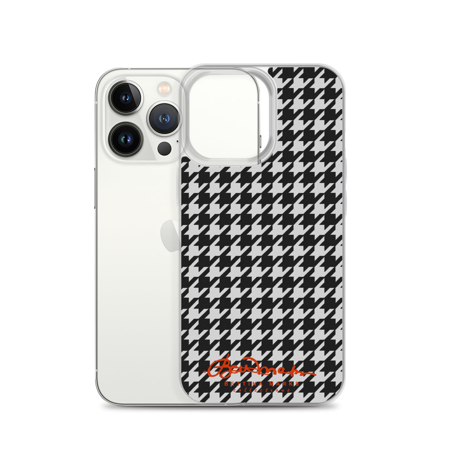 Black & White Houndstooth Clear Case for iPhone®
