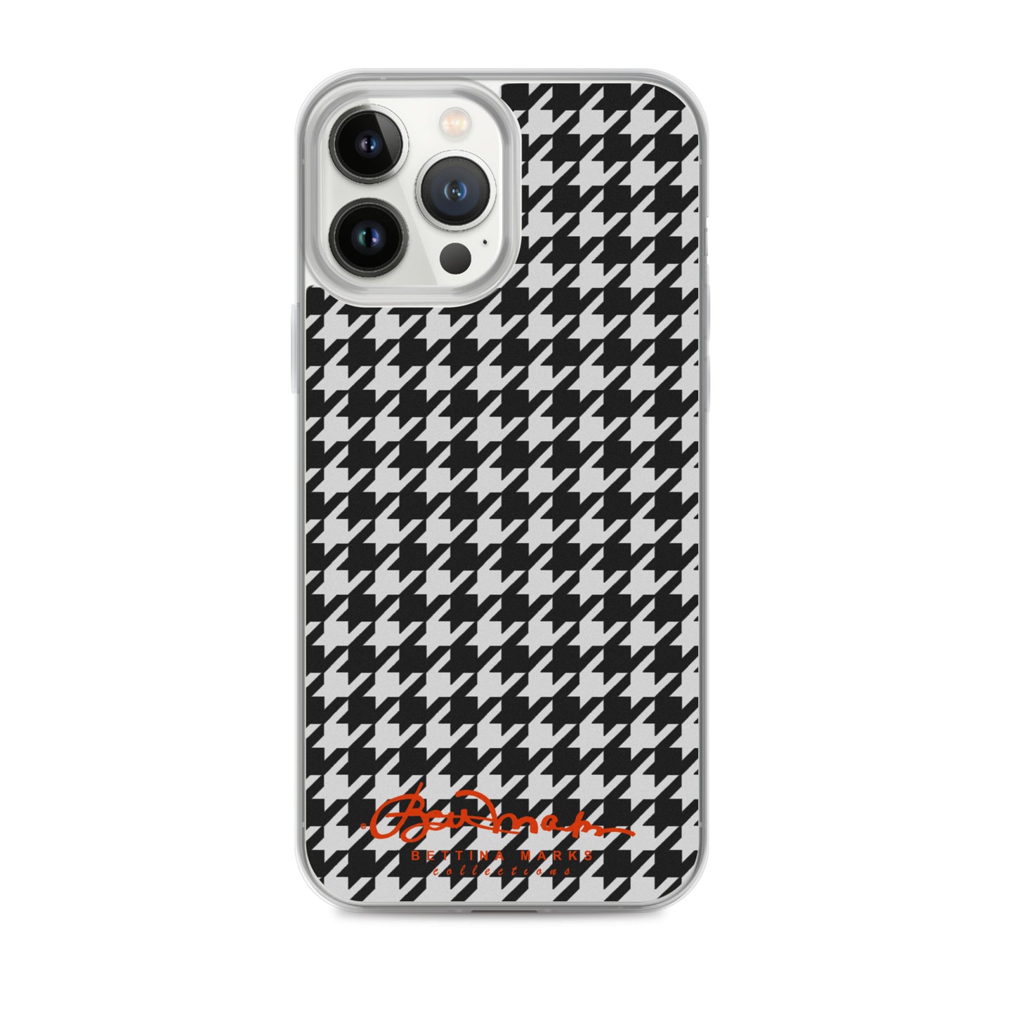 Black & White Houndstooth Clear Case for iPhone®