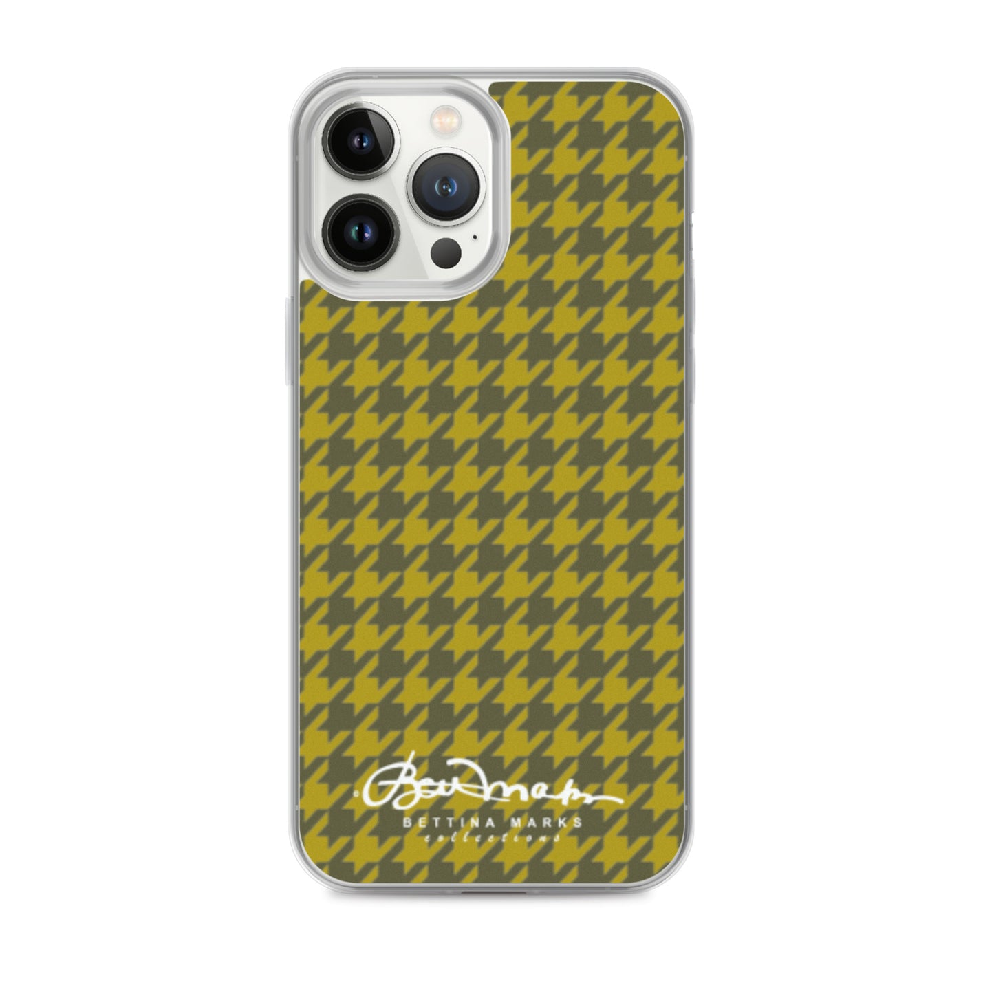 Olive Houndsooth Iphone 15 Pro Clear Case for iPhone®