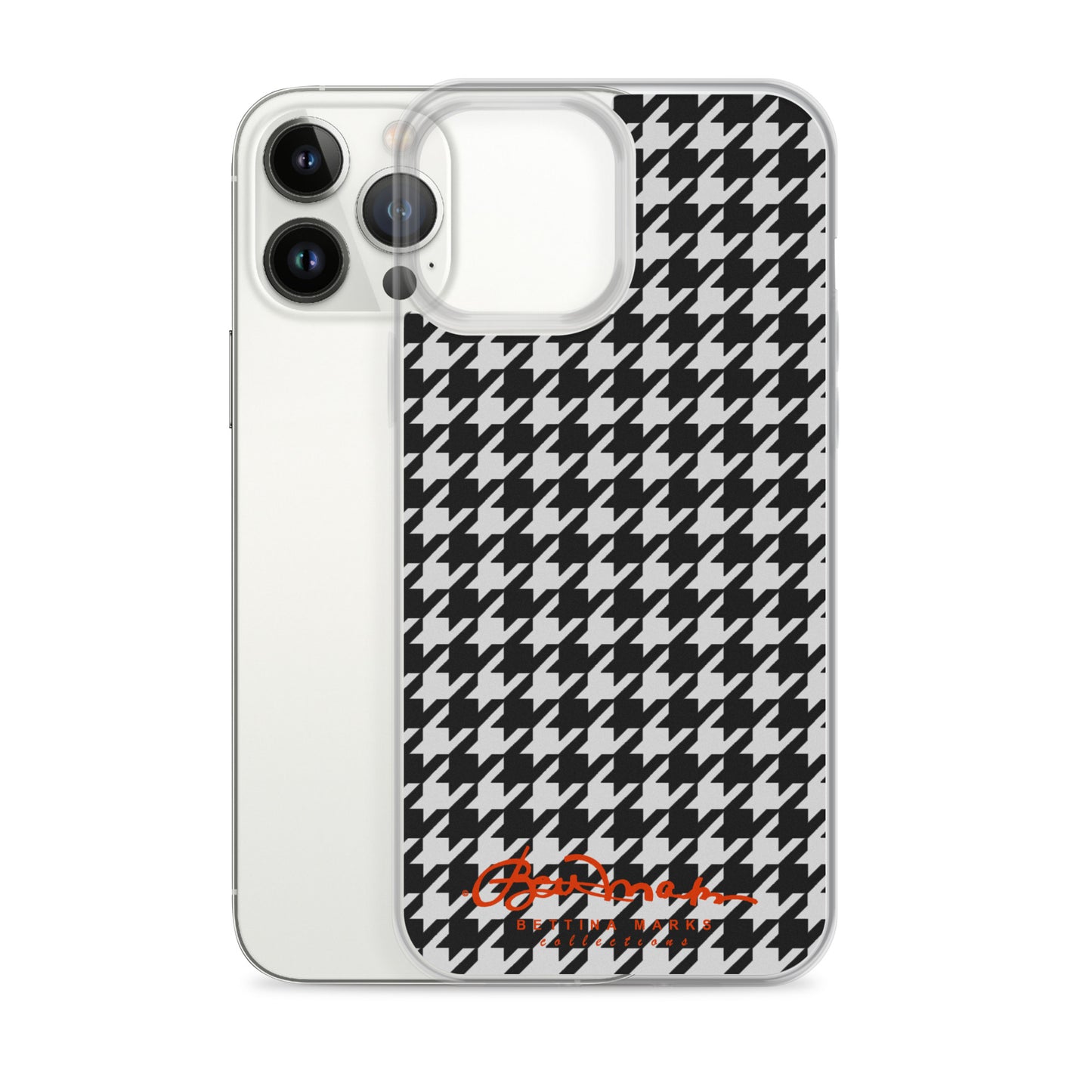 Black & White Houndstooth Clear Case for iPhone®