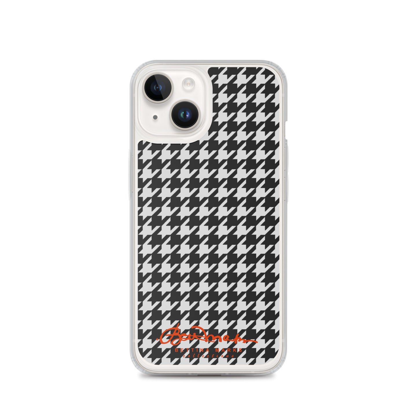 Black & White Houndstooth Clear Case for iPhone®