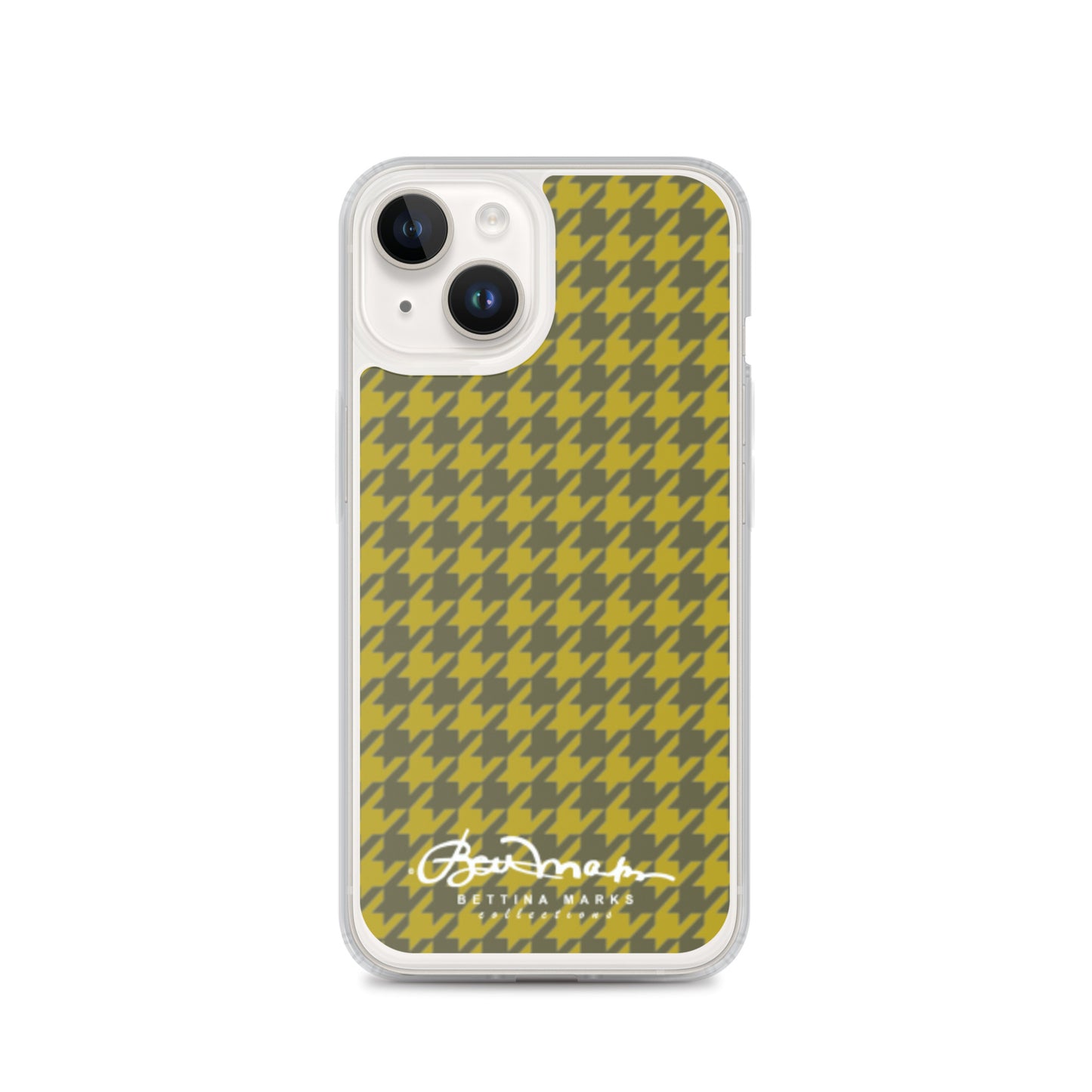 Olive Houndsooth Iphone 15 Pro Clear Case for iPhone®