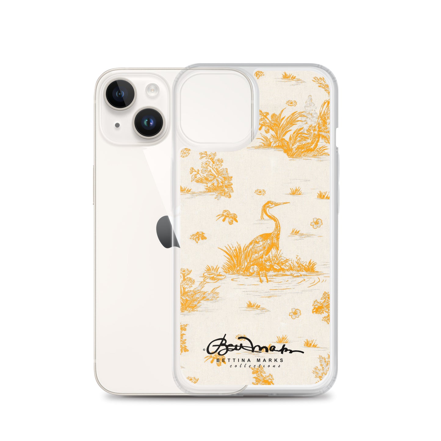 Toiles de Jouy Sacral Orange iPhone Case