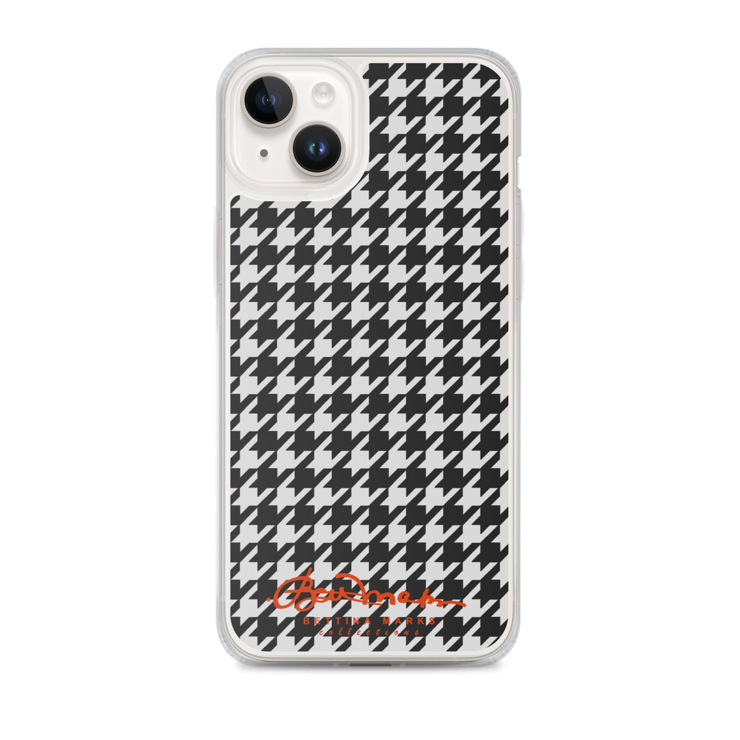 Black & White Houndstooth Clear Case for iPhone®