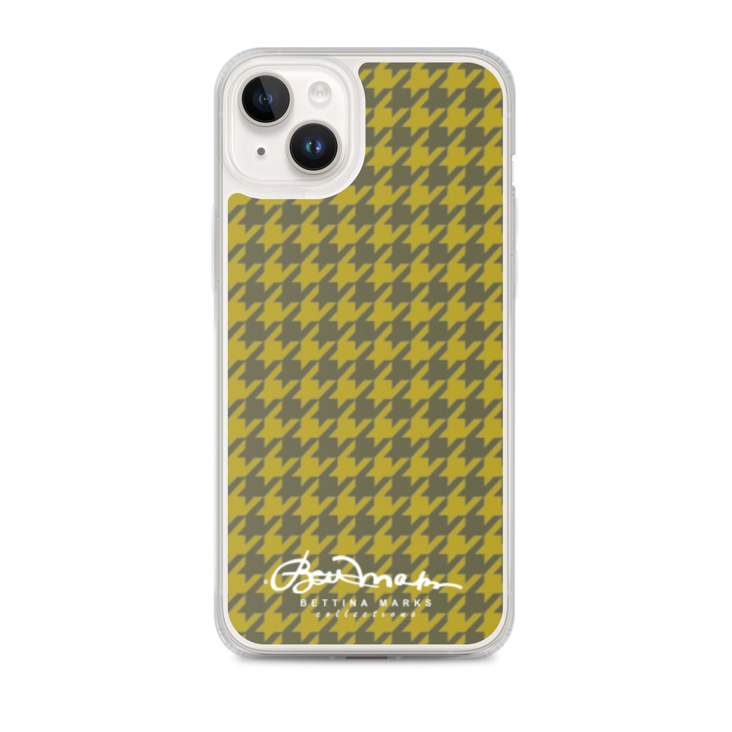 Olive Houndsooth Iphone 15 Pro Clear Case for iPhone®