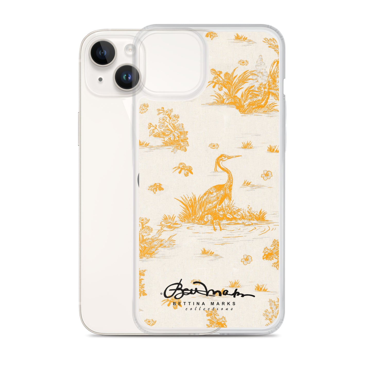 Toiles de Jouy Sacral Orange iPhone Case