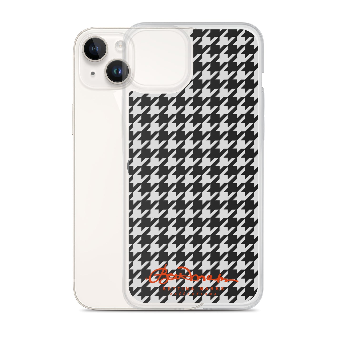 Black & White Houndstooth Clear Case for iPhone®