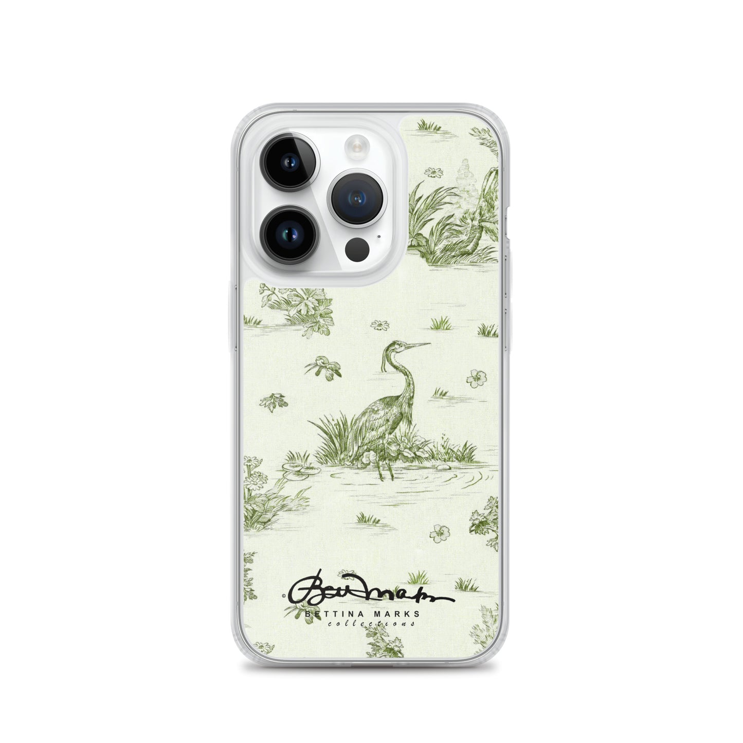 Toiles de Jouy tree Hugging Forest Green iPhone Case