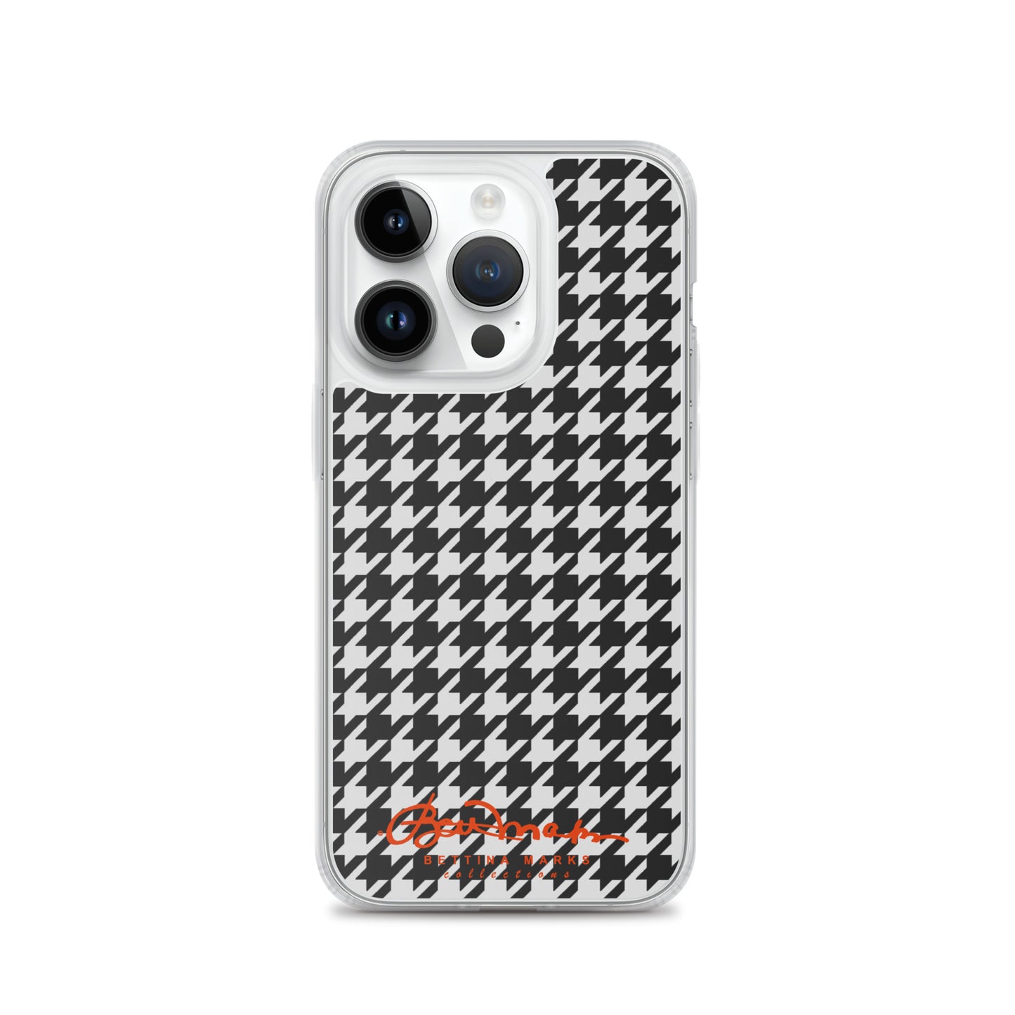 Black & White Houndstooth Clear Case for iPhone®