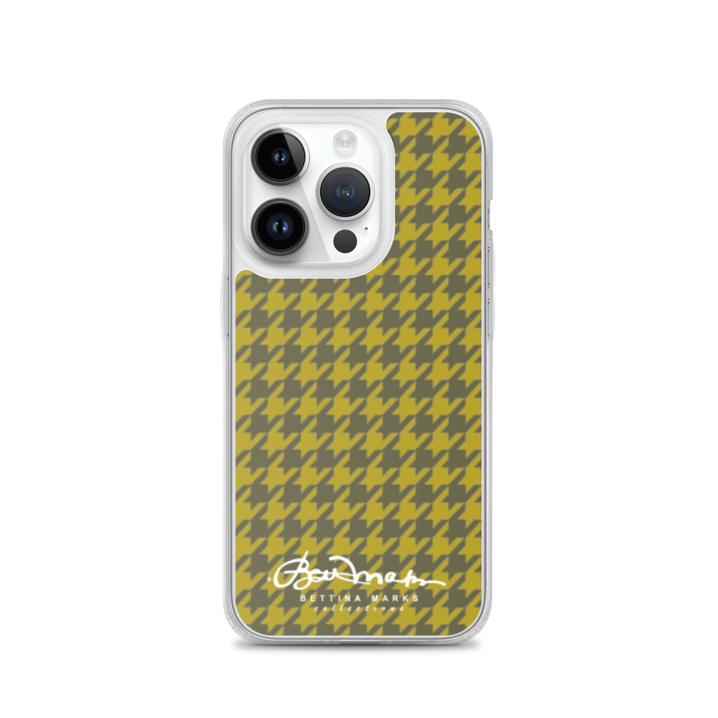 Olive Houndsooth Iphone 15 Pro Clear Case for iPhone®