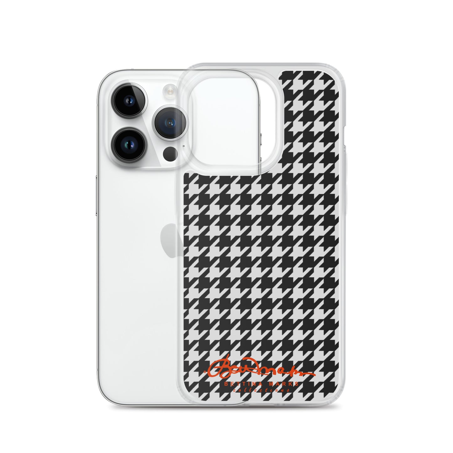 Black & White Houndstooth Clear Case for iPhone®