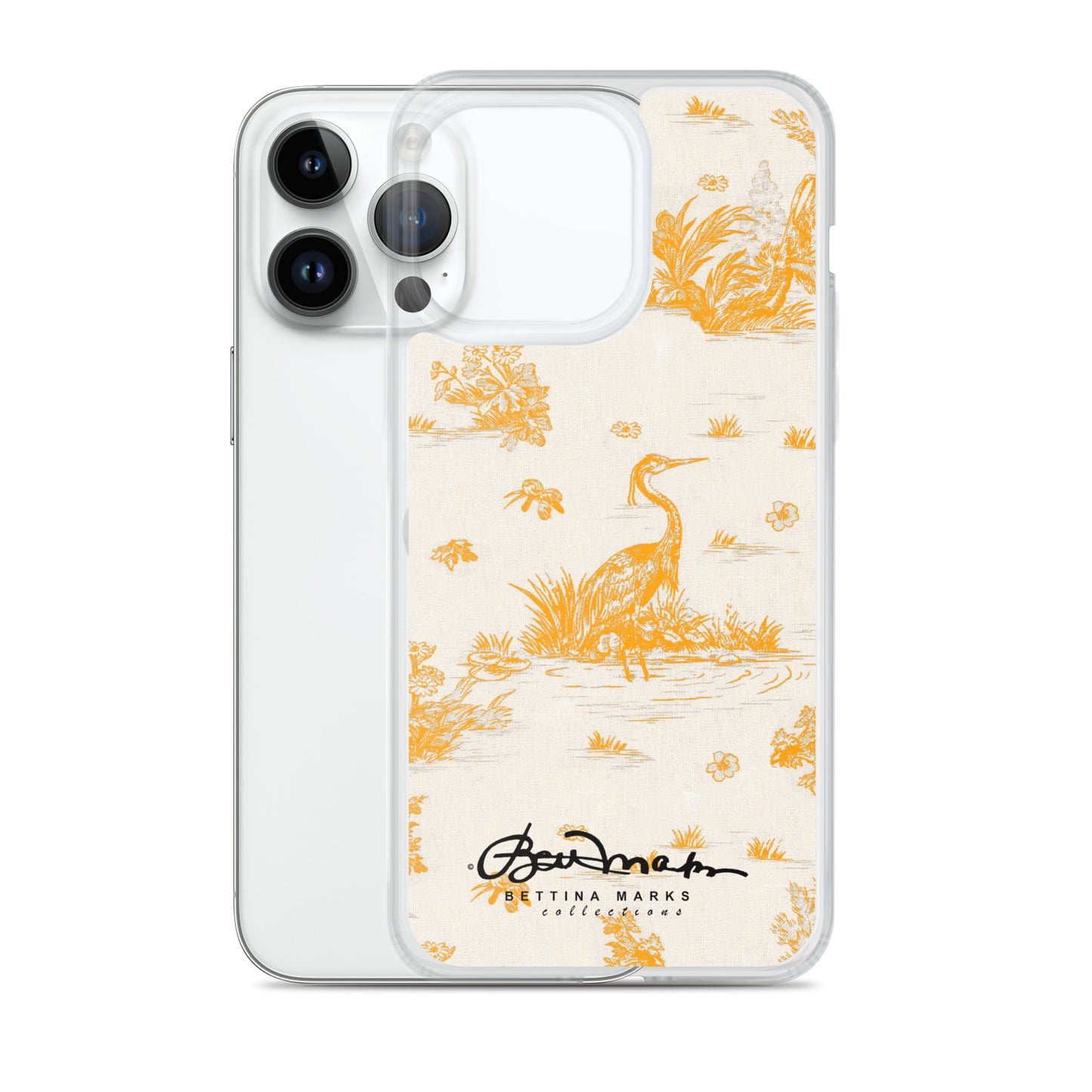 Toiles de Jouy Sacral Orange iPhone Case