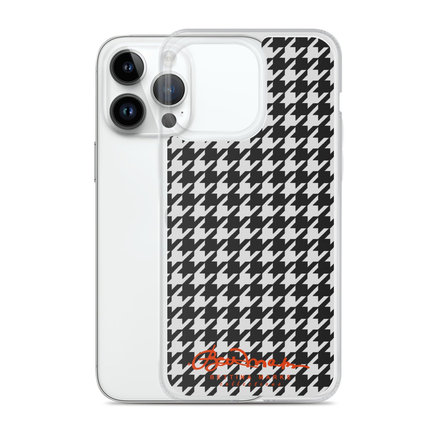 Black & White Houndstooth Clear Case for iPhone®