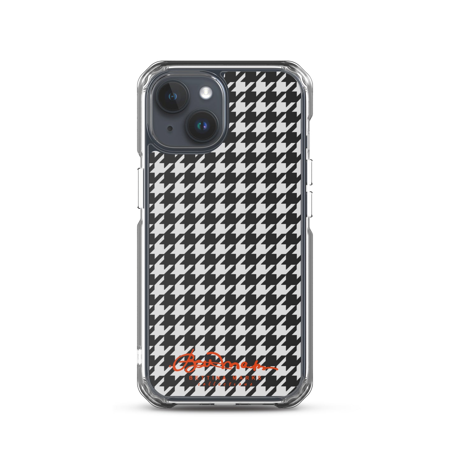Black & White Houndstooth Clear Case for iPhone®