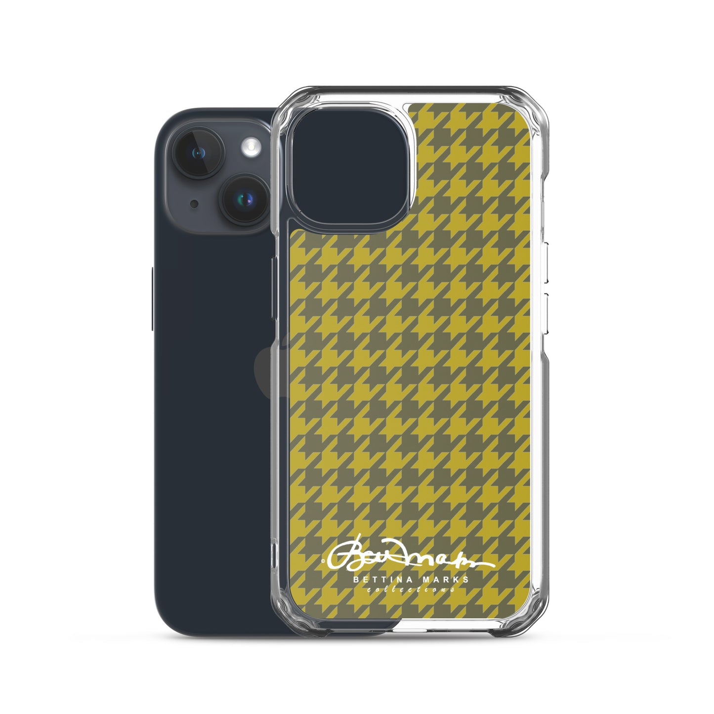 Olive Houndsooth Iphone 15 Pro Clear Case for iPhone®