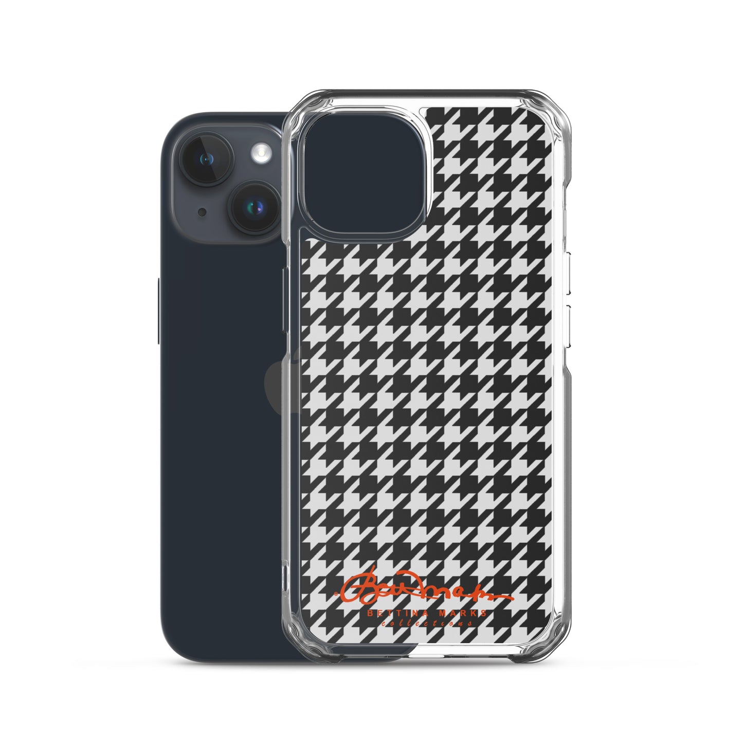 Black & White Houndstooth Clear Case for iPhone®