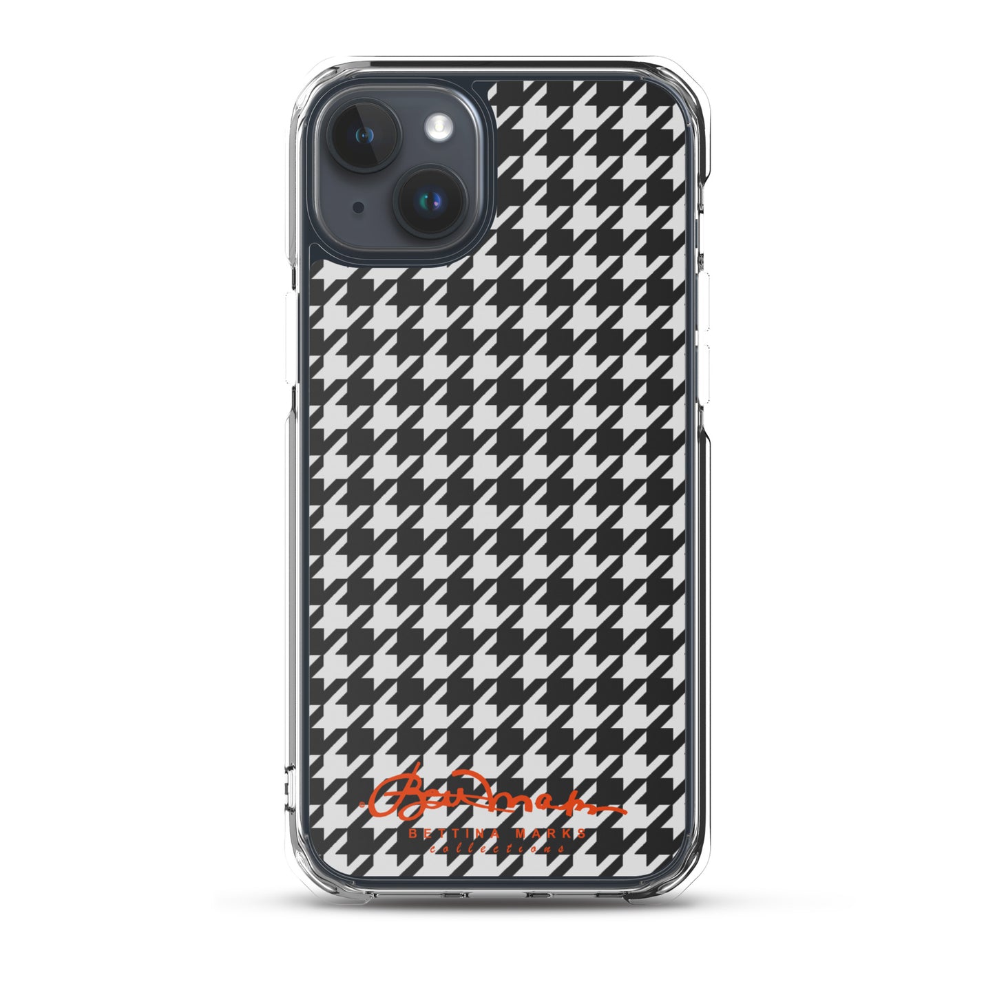Black & White Houndstooth Clear Case for iPhone®
