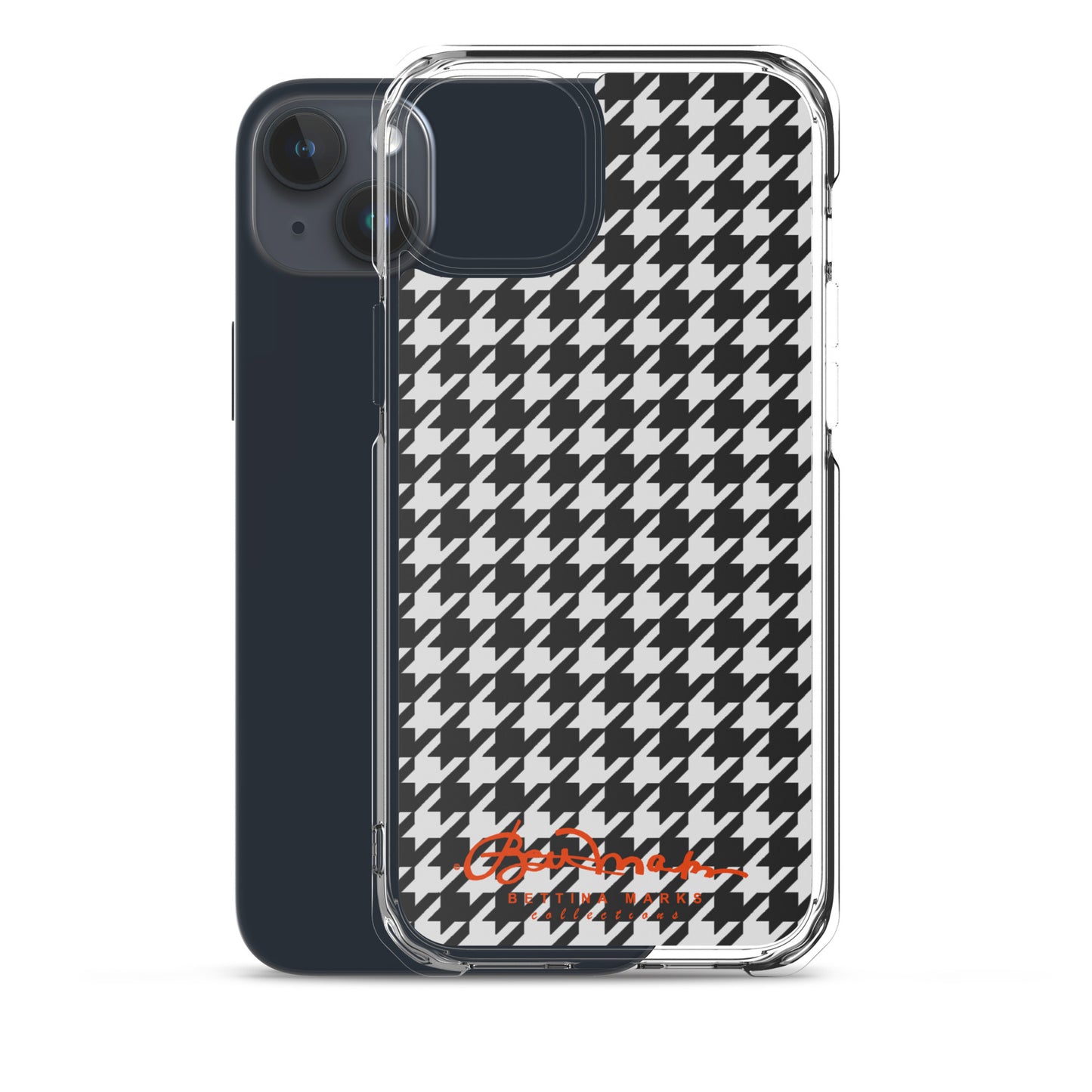 Black & White Houndstooth Clear Case for iPhone®
