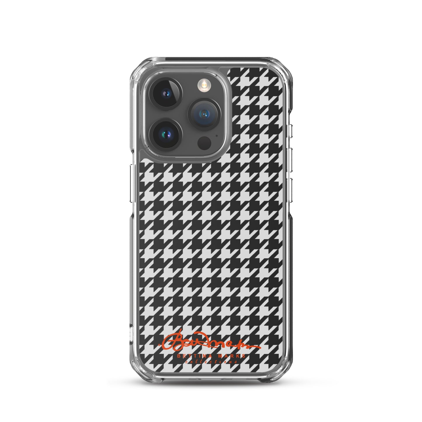 Black & White Houndstooth Clear Case for iPhone®