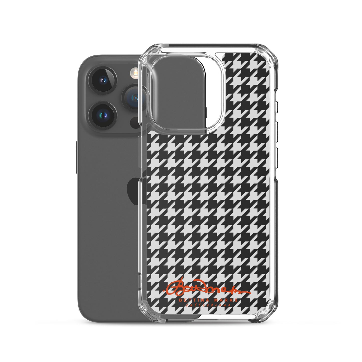 Black & White Houndstooth Clear Case for iPhone®