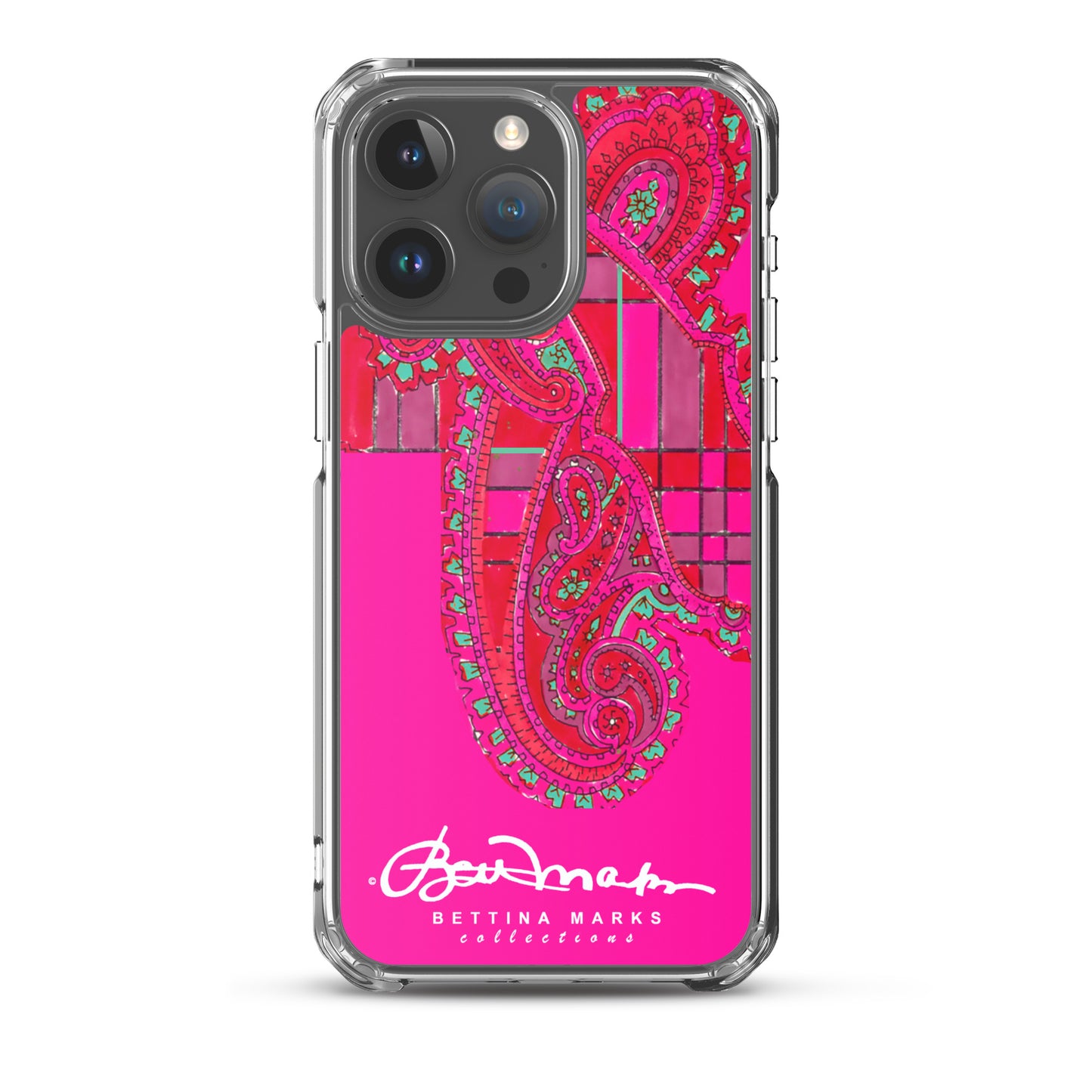 Pink Paisley Plaid Iphone Clear Case