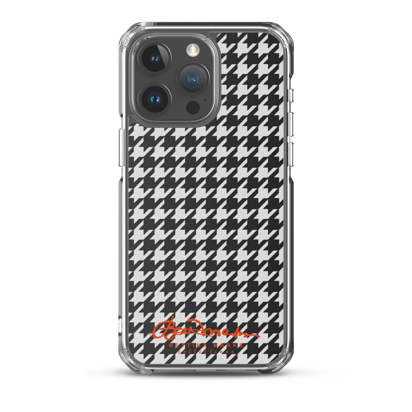 Black & White Houndstooth Clear Case for iPhone®