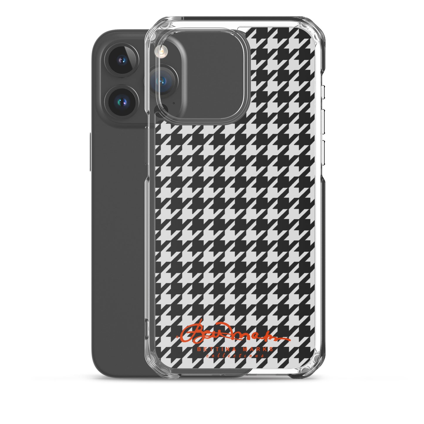 Black & White Houndstooth Clear Case for iPhone®