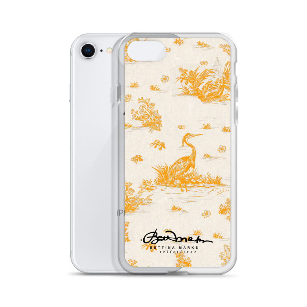 Toiles de Jouy Sacral Orange iPhone Case