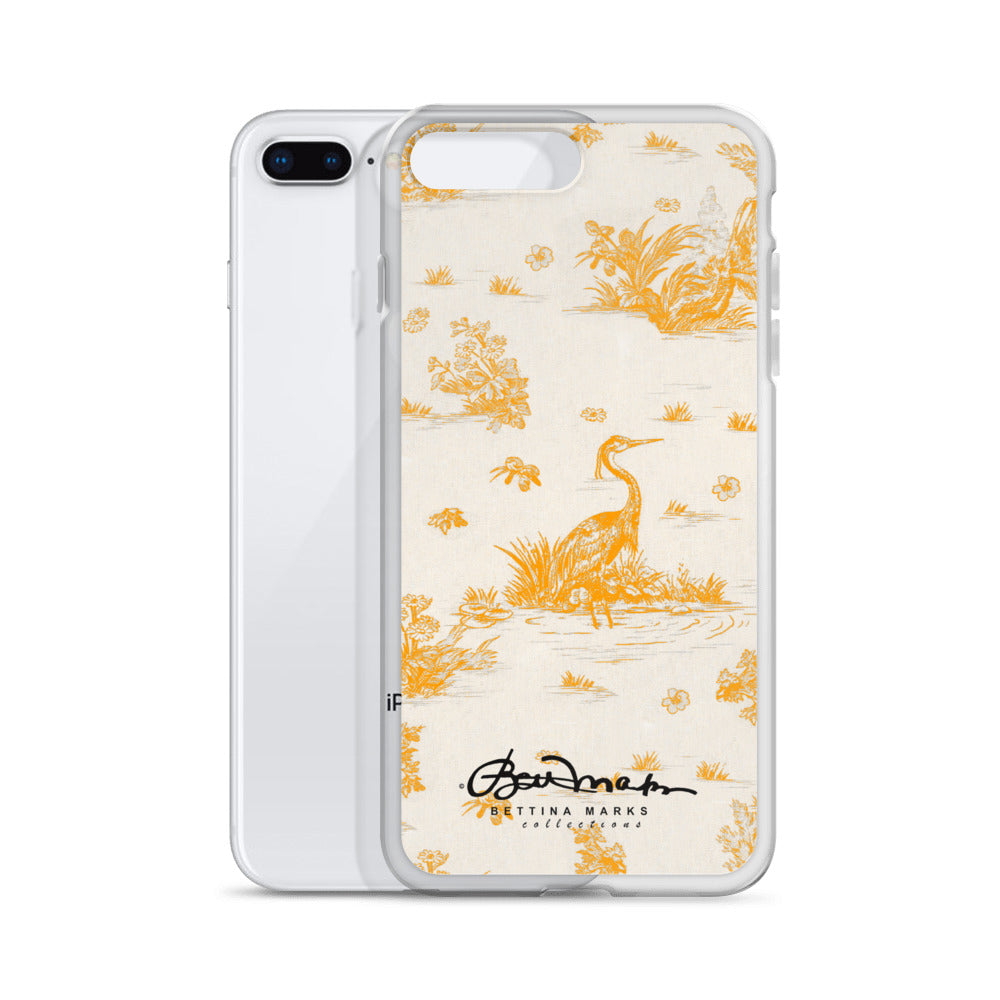Toiles de Jouy Sacral Orange iPhone Case