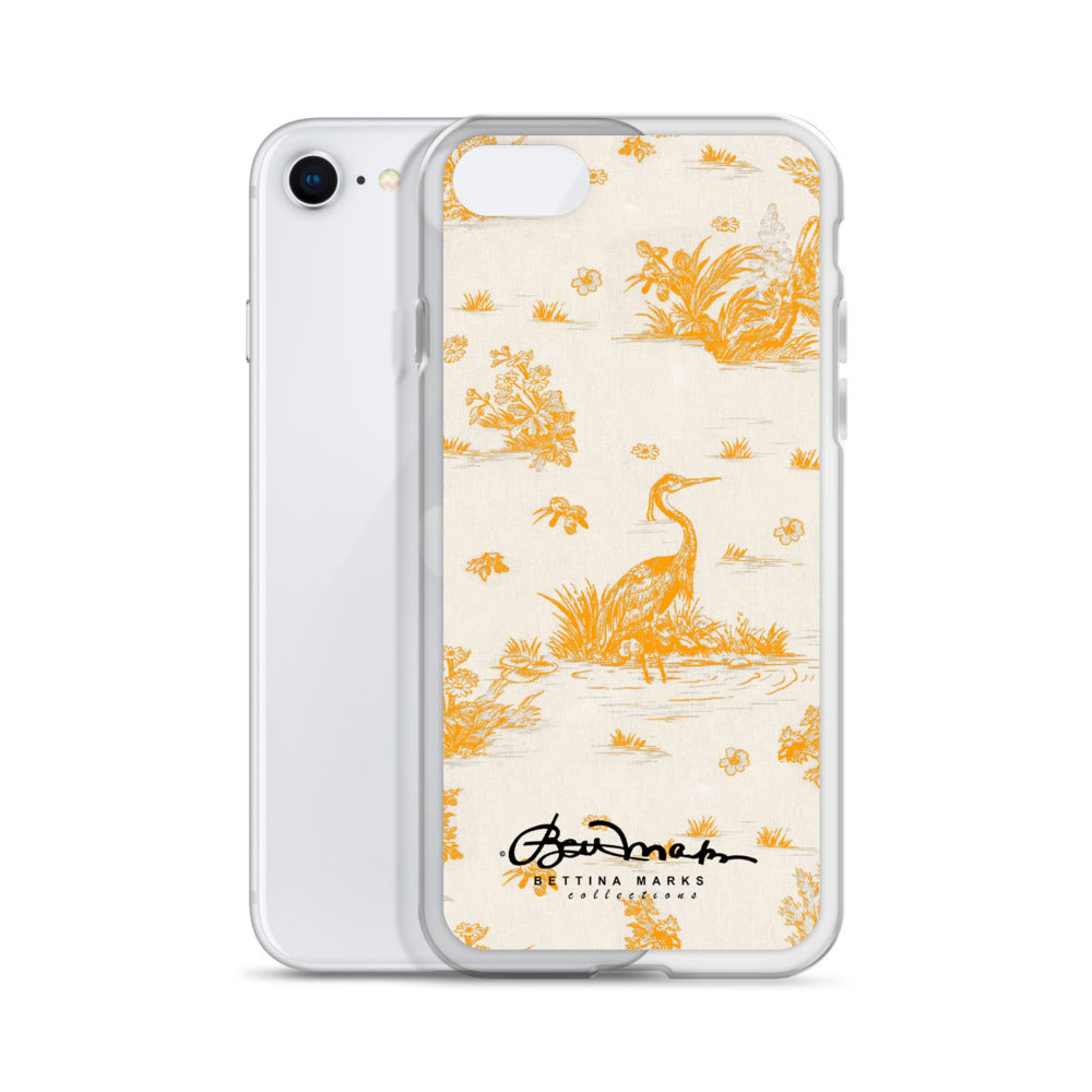 Toiles de Jouy Sacral Orange iPhone Case
