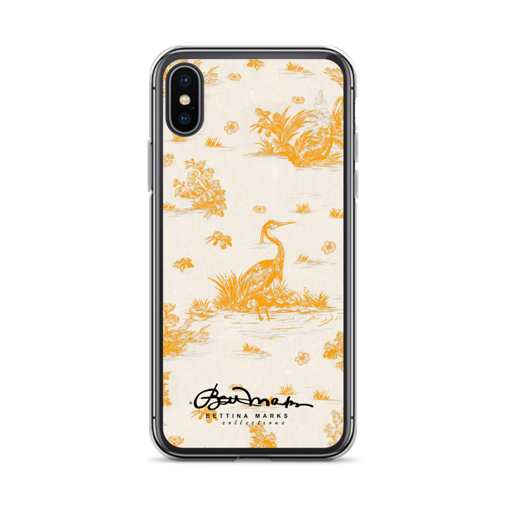 Toiles de Jouy Sacral Orange iPhone Case