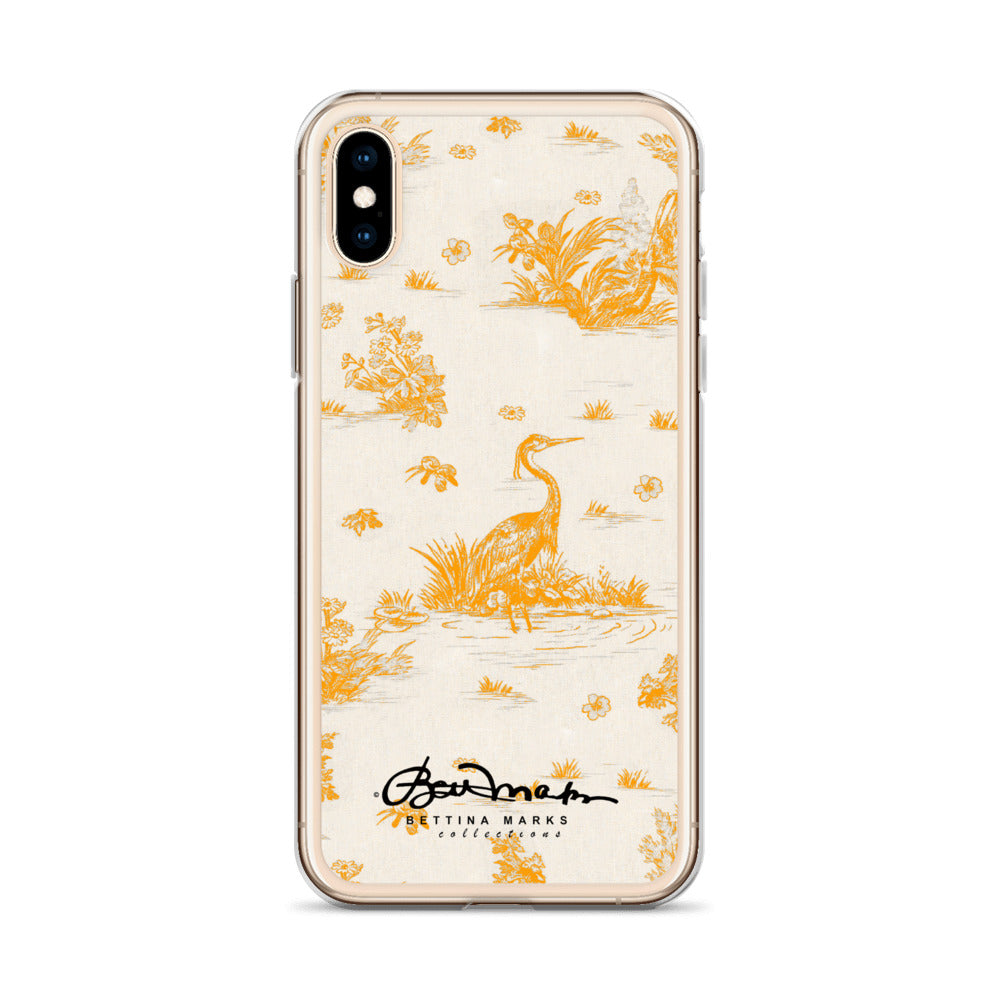Toiles de Jouy Sacral Orange iPhone Case