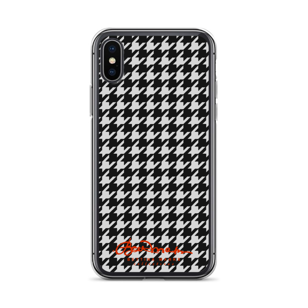 Black & White Houndstooth Clear Case for iPhone®