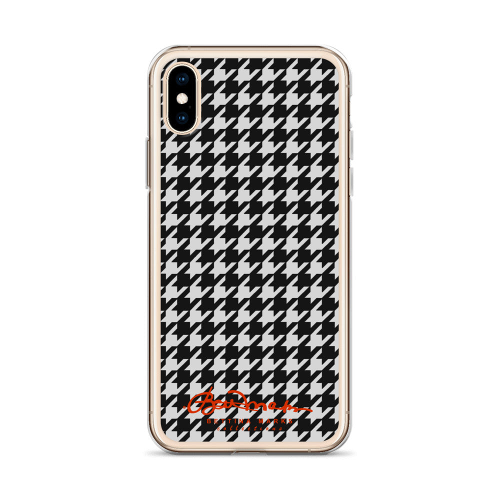 Black & White Houndstooth Clear Case for iPhone®