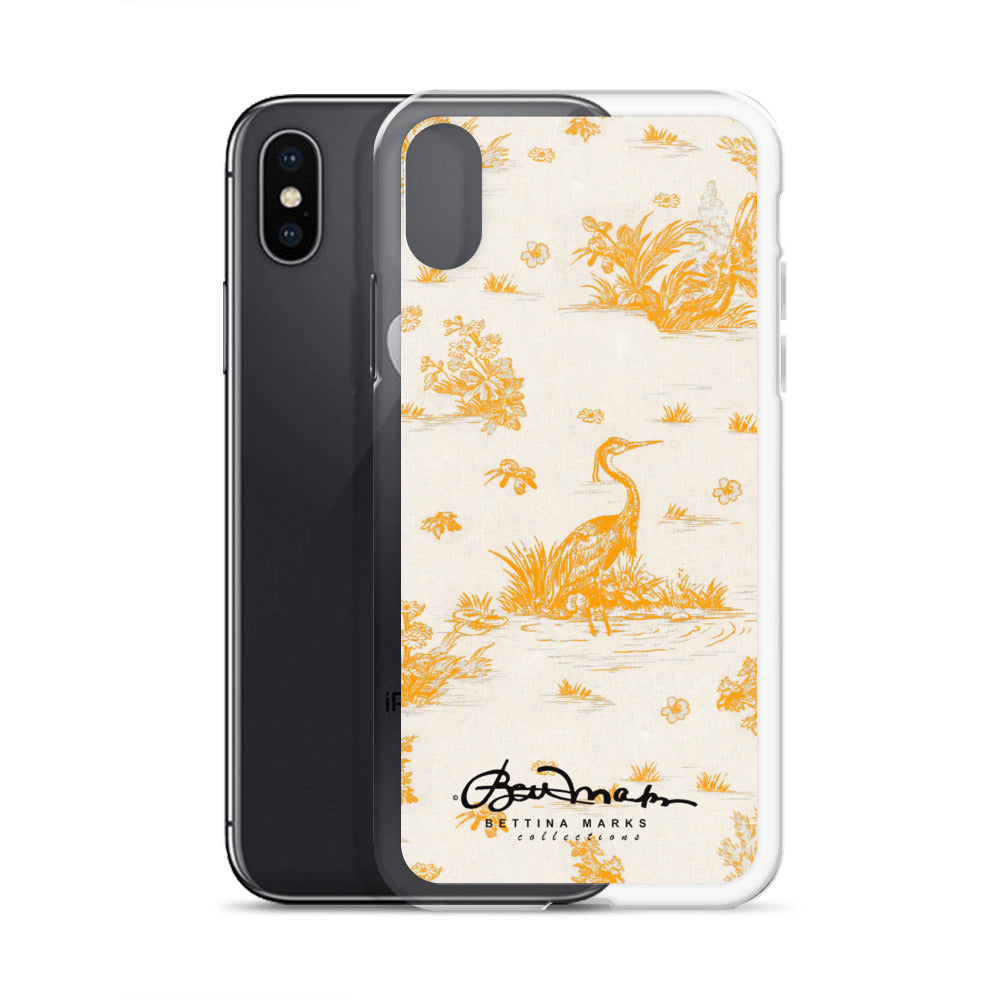 Toiles de Jouy Sacral Orange iPhone Case