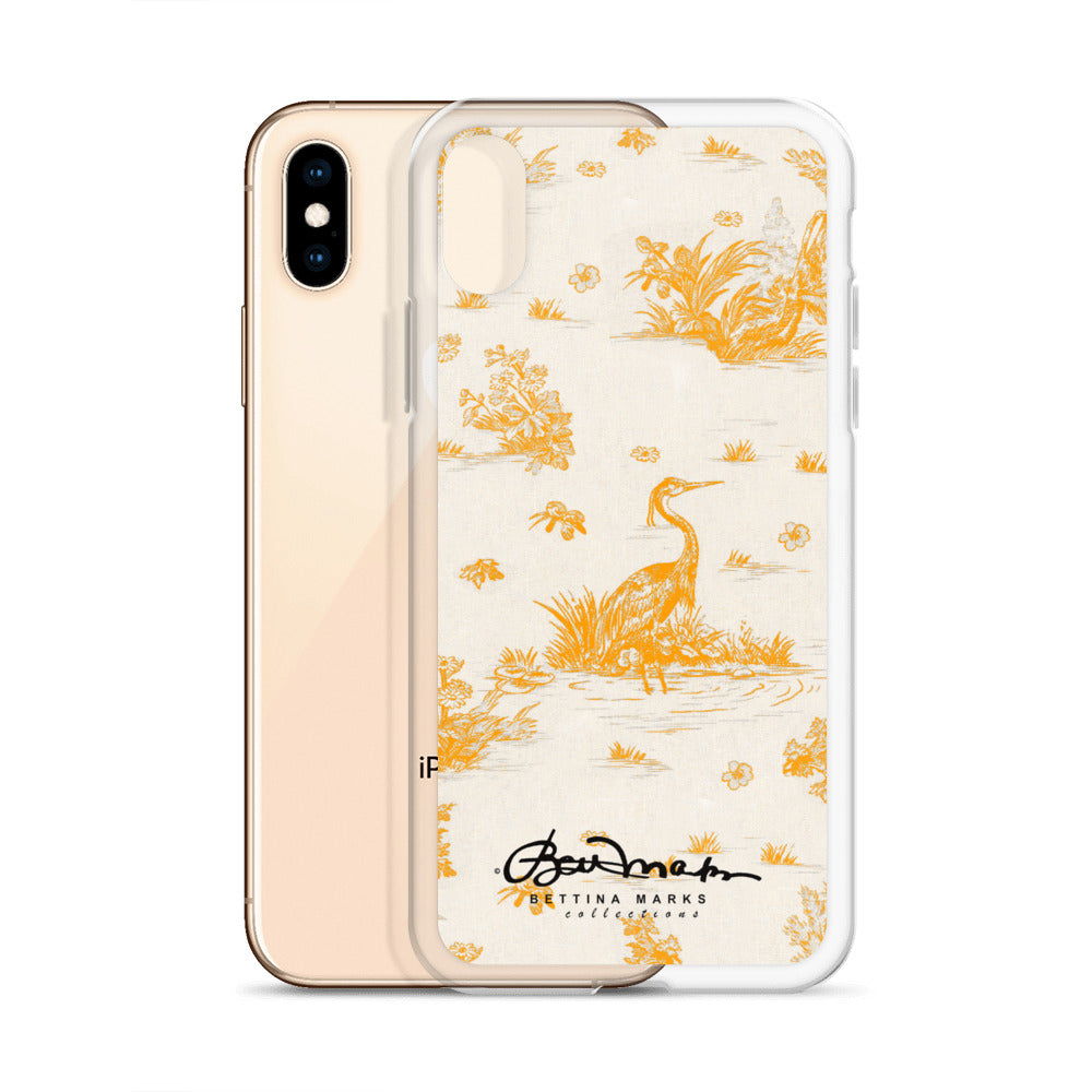 Toiles de Jouy Sacral Orange iPhone Case