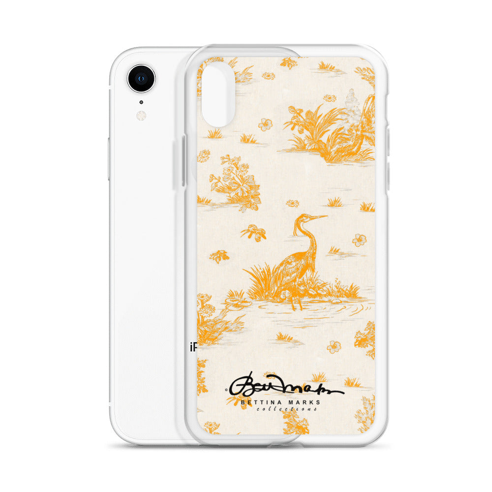 Toiles de Jouy Sacral Orange iPhone Case