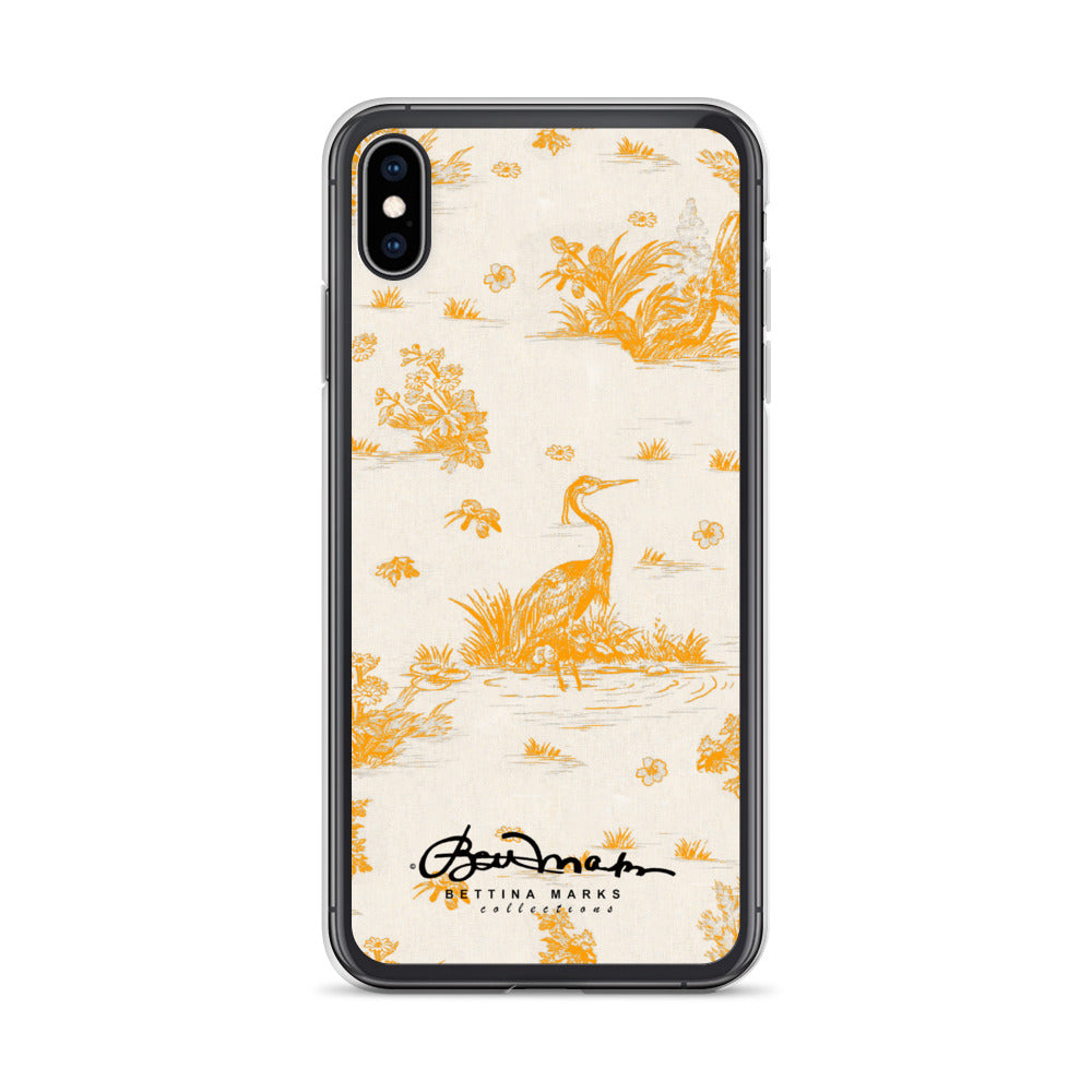 Toiles de Jouy Sacral Orange iPhone Case