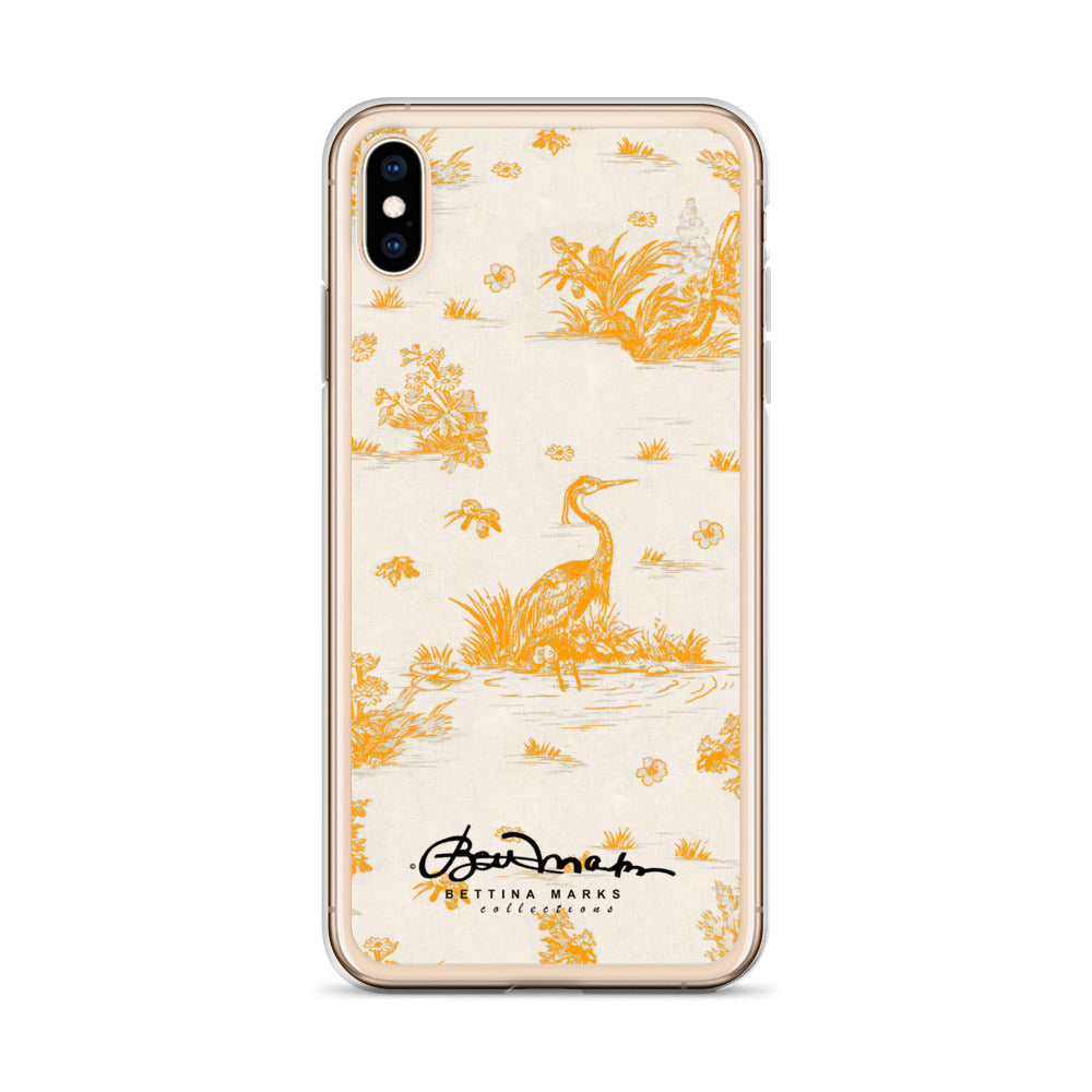 Toiles de Jouy Sacral Orange iPhone Case