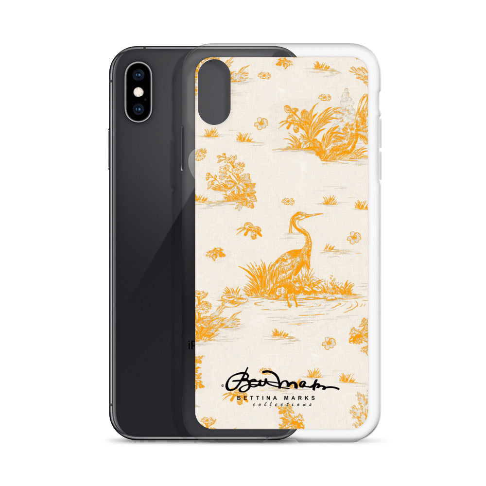 Toiles de Jouy Sacral Orange iPhone Case