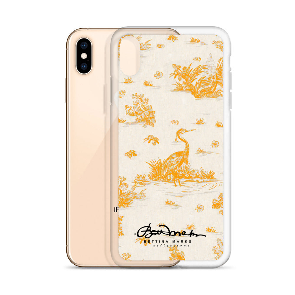 Toiles de Jouy Sacral Orange iPhone Case